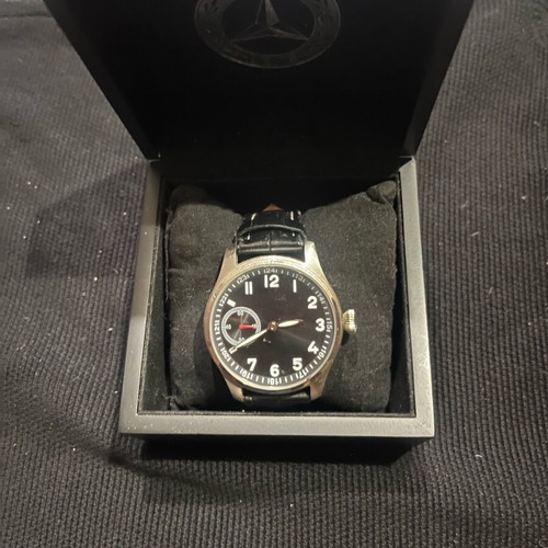 Mercedes Original piloten watch like new, black men's