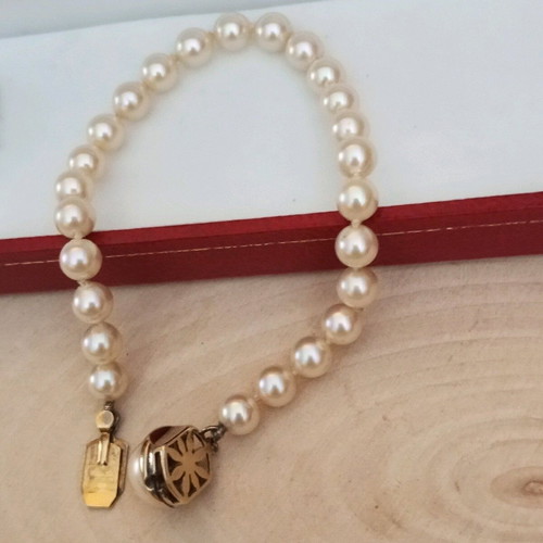 Majorica pearl bracelet 925 silver clasp used