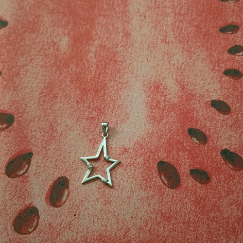 Star motif silver 925 with zircon new