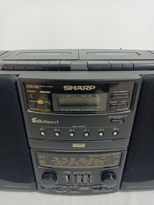 Sharp stereo radio cassette player CD used, fully functional