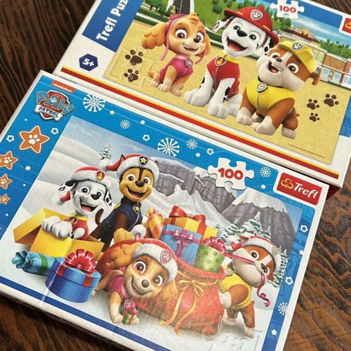 Paw Patrol puzzle set 2x100 pieces like new, Trefl