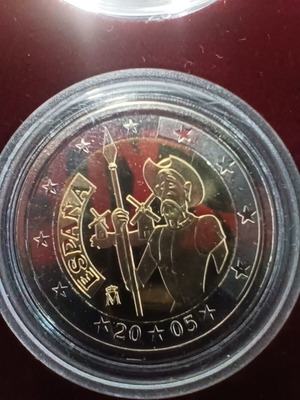 Spain 2 Euro 2005 Don Quixote coin new in capsule