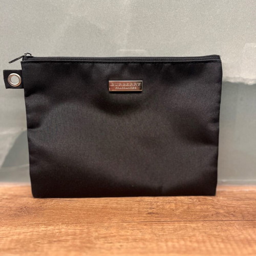 Burberry Fragrances black cosmetic pouch like new
