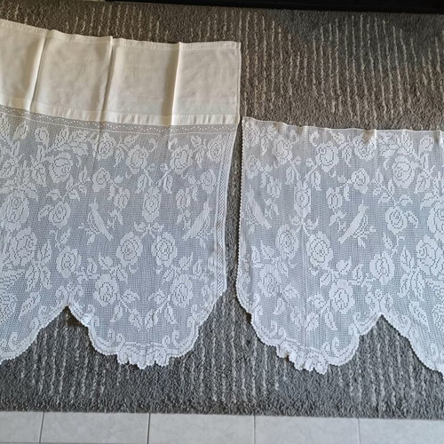 Handmade knitted curtains, new.