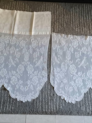 Handmade knitted curtains, new.
