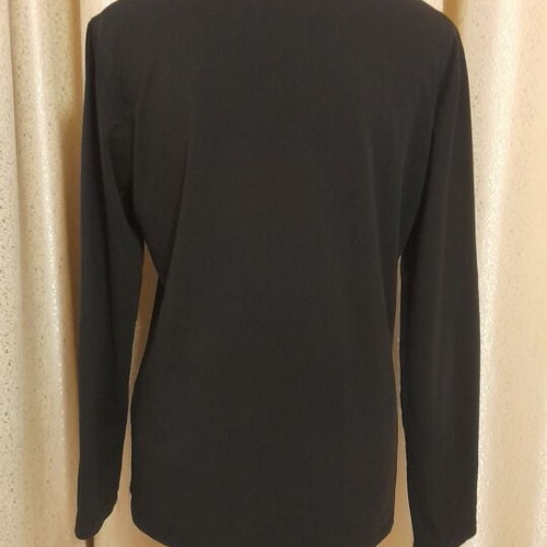 Long-sleeve black blouse used, sizes M-L