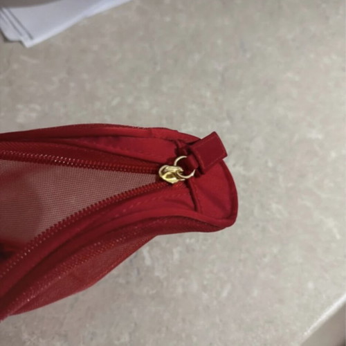 Armani toiletry bag red like new