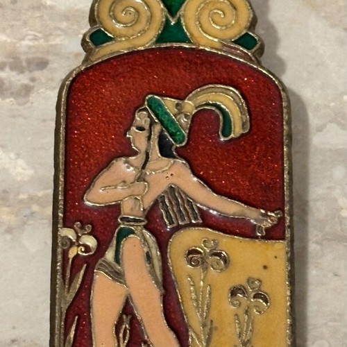 Greek connector from 1970s brass and enamel like new
