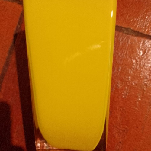 Glass vase yellow 00s used