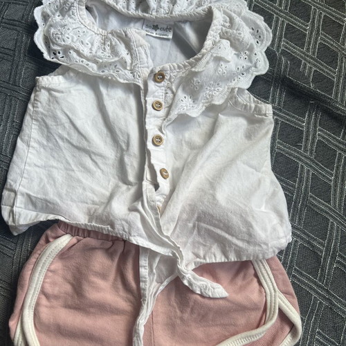 Baby girl clothing set used, size 80/12m, summer brands