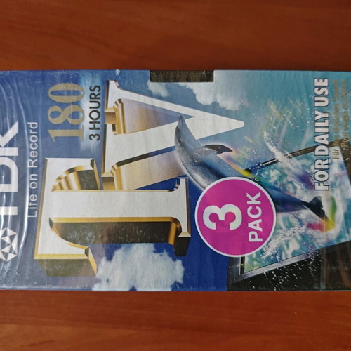 TDK video cassettes new, pack of 3, 3 hours each