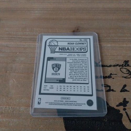 Noah Clowney Panini NBA Hoops rookie card like new