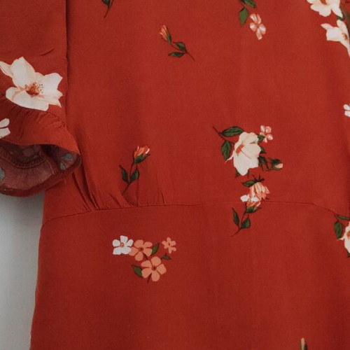 Primark floral dress like new, dark orange rust color, size XL