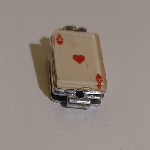 Mini Nail Clipper Keychain Used, Playing Card Shape