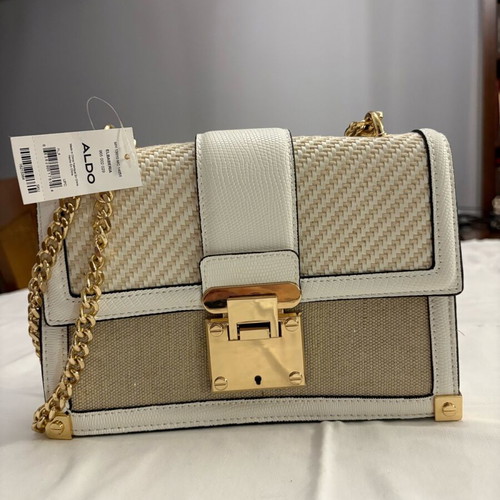 Aldo women's shoulder bag new with tags white and beige