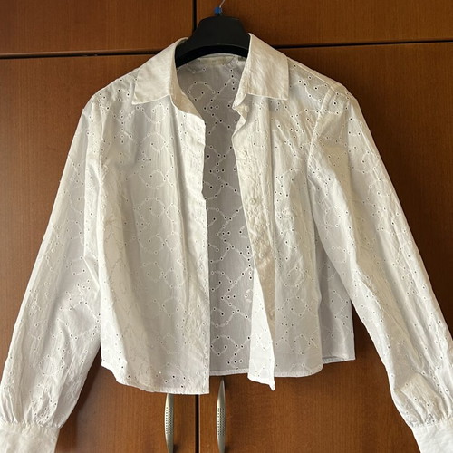 Esmara white kipour shirt, size S