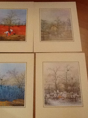 Engravings themed on the four seasons new, set of 4 pieces