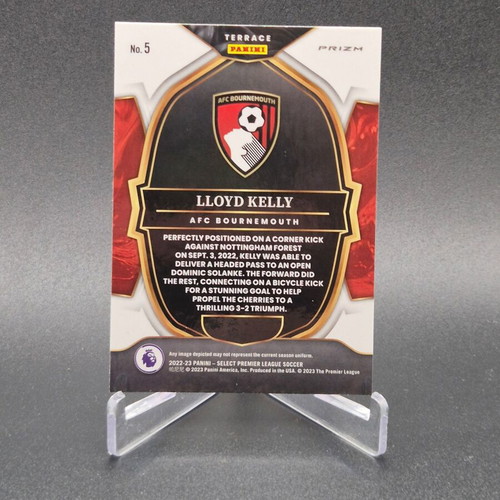 2022 Panini Select Premier League Terrace Pink Ice Prizm Lloyd Kelly #5 Bournemouth Juventus