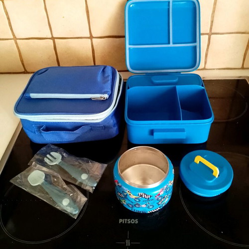 Lunch Box new with ice pack, thermos, spoon, fork and insulated bag