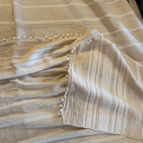 Wool woven with knitted lace like new