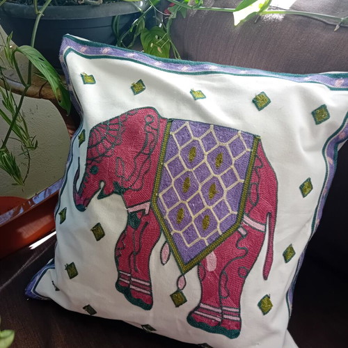 Cotton embroidered sofa pillowcases 45×45 cm new, set of 2