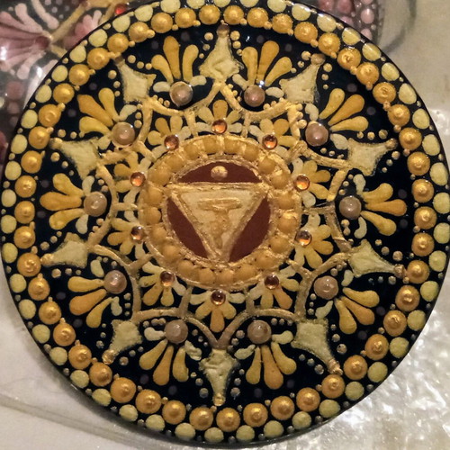 Handmade Manipura Mandala Magnet new