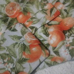 Set bag and pouch with orange print