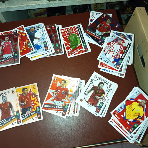 Uefa 2024 football cards new, 153 cards with top scorer and legend categories