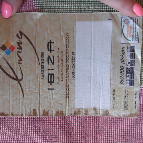 Ibiza kids rug by Tzikas Carpets like new, pink embossed 1.7x2.4 m