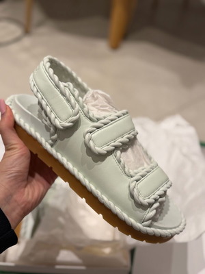 Bottega Veneta Jack πλεκτά πέδιλα καινούργια, πράσινα, μέγεθος 40