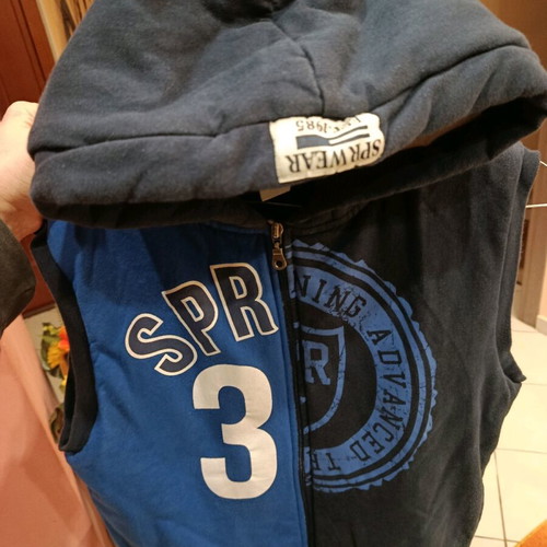 Sprint fleece vest like new, blue, thick and warm