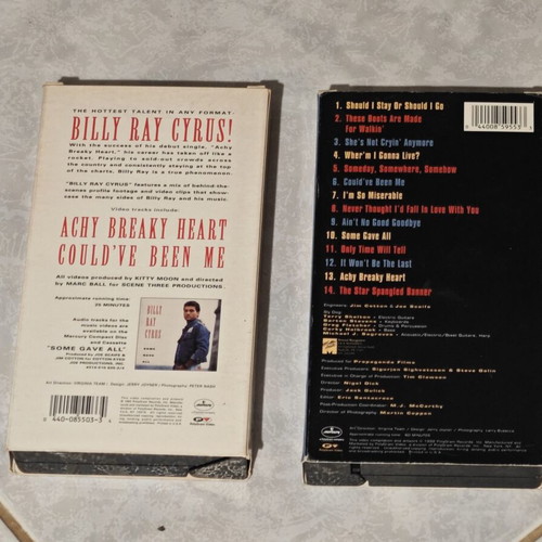 Billy Ray Cyrus 2x VHS tapes like new