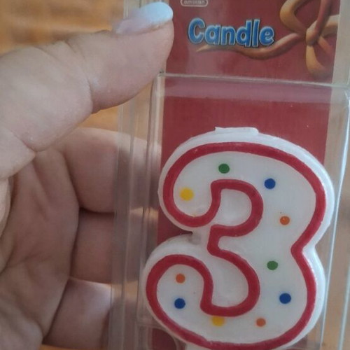 Birthday candle number 3 new