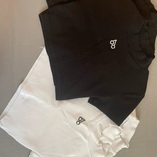 Crop top cotton XS-S, black and white