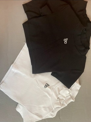 Crop top cotton XS-S, black and white