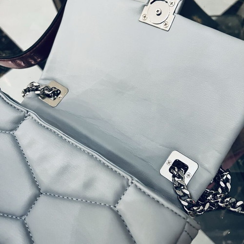 Zara leather shoulder bag baby blue new