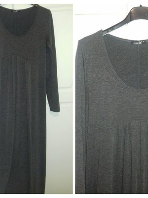 Μακρύ φόρεμα SheX μεταχειρισμένο, μέγεθος M/L, μαύρο και γκρι