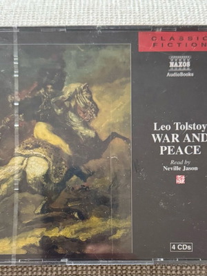 War & Peace audiobook καινούργιο, πλήρη κασετίνα 4 CD στα αγγλικά
