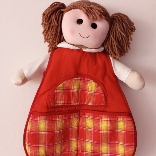 Fabric Hanging Doll Organizer for Children's Room, New