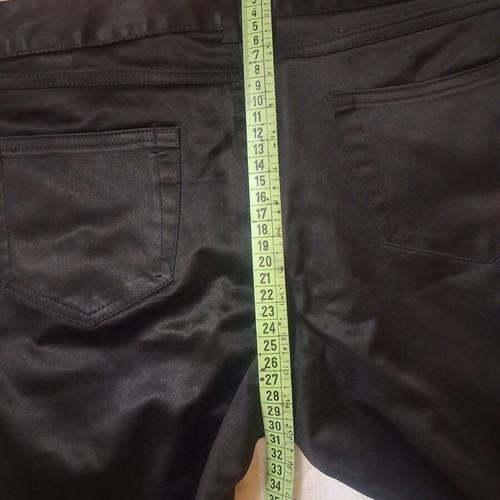 Zara black fabric pants satin sheen finish like new, size L
