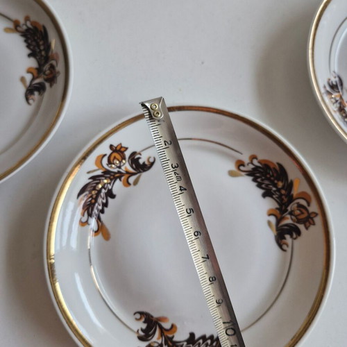 Riga porcelain cake plates from the 70s like new, set of 6