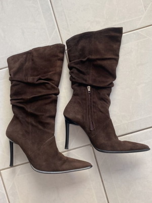 Nero Cuoio leather boots like new, brown, size 37