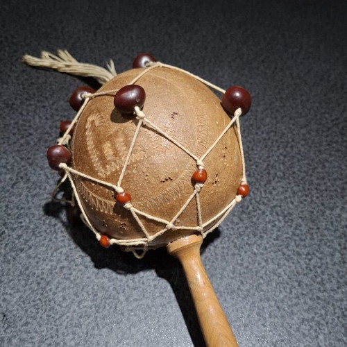 Shekere Handmade Maraca from Natural Gourd Used