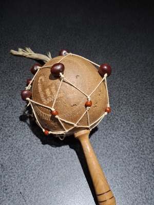 Shekere Handmade Maraca from Natural Gourd Used