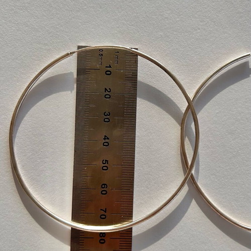 Large 925 Sterling Silver Hoop Earrings new, minimalist thin hoops
