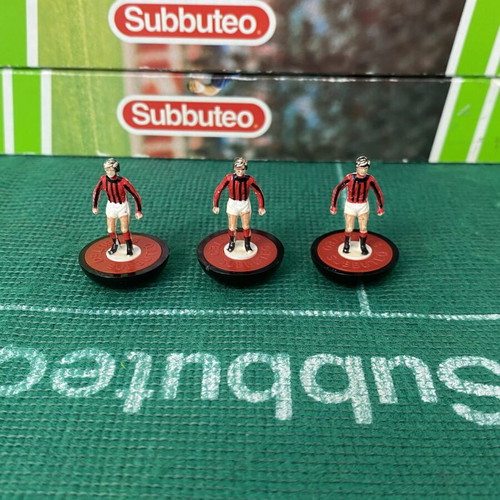 Vintage Subbuteo spares ref 57 AC Milan set of 3