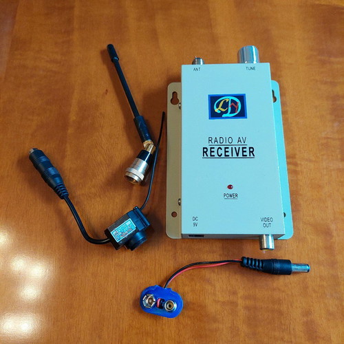 Wireless Microcamera System 9V used, complete set