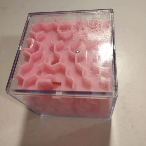 3D Cube Puzzle Labyrinth pink like new