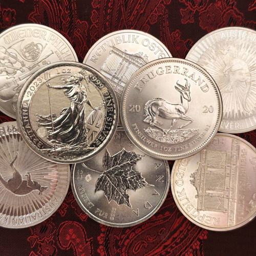 Silver coin 1 oz .999 used, random year