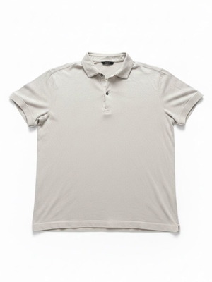 Massimo Dutti beige polo shirt used, linen cotton blend, size L